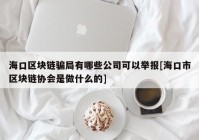 海口区块链骗局有哪些公司可以举报[海口市区块链协会是做什么的]